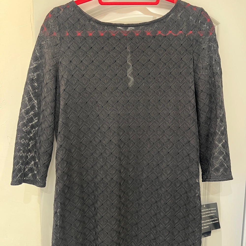 NWT! Chic Jones New York Black Lace Dress With Built-In Slip